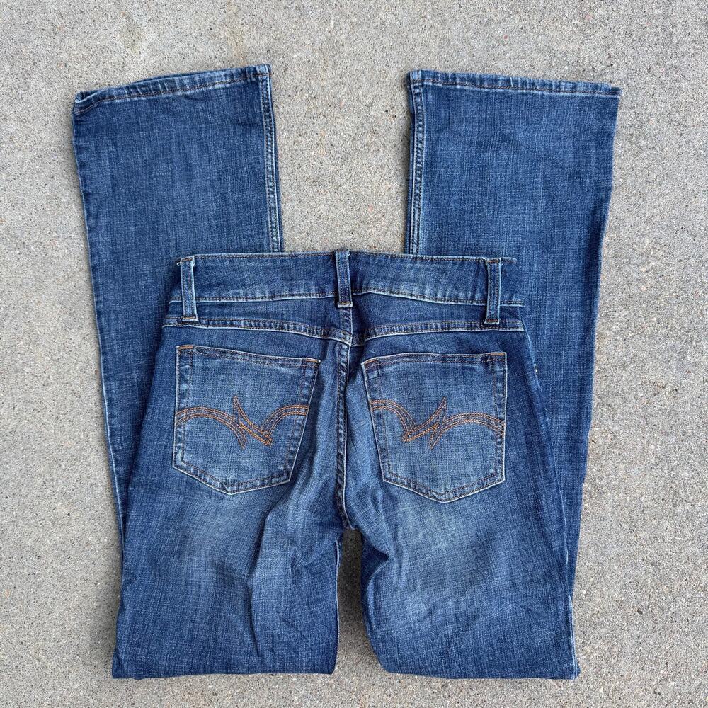 Wrangler 1x34 Boot Cut Essential Mid Rise Blue Jeans 1009MWZAH
